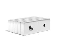 Magnet Store 30mm x 20mm x 8mm x (5mm Hole) Countersunk Neodymium Block Magnet N42 (16.13KG Pull) - Ideal for Mounting, Woodworking, and DIY (1)