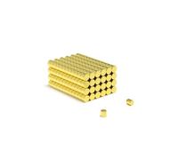 Magnet Store 3mm X 2mm Neodymium Disc Magnet Gold Plated N54 (0.62Kg Pull) - 200 Magnet(S)