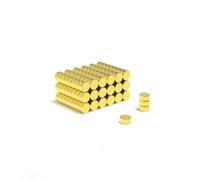 Magnet Store 4mm X 2mm Gold Plated Neodymium Disc Magnet N52 (0.42Kg Pull) - 10 Magnet(S)