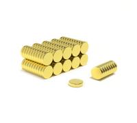 Magnet Store 8mm X 2mm Gold Plated Neodymium Disc Magnet N52 (1.1Kg Pull) - 5 Magnet(S)