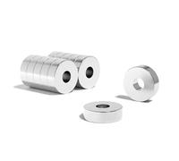 Magnet Store OD17mm x ID6mm x T5mm Ring Neodymium Magnet N52 - Strong Rare Earth Magnet (7.38KG Pull) for DIY, Speaker Assemblies, Science & Manufacturing (10)
