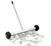 Magnet Sweeper Magnetic Nail Roller, 17-Inch Magnetic Sweeper with Telescoping Adjustable Handle and Wheels, 4KG/8.8Lbs Capacity, Magnet Nails Pickup Tool, for Workshop Yard Construction Cleanup, B