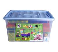 Magnet Tiles Magna Award Winning Building Magnetic Toy 199 Pc +Storage Container
