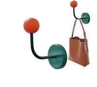 Magnet with Hook - Colorful Ball Design Coat Hooks, Magnetic Refrigerator Storage Solution, Single Organizer | Strong Hanging Hanger for Closet Scarf Hat Key Bag Metal Mount