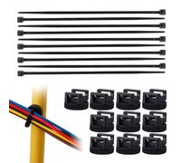 Magnet Zip Tie Mount, Wire Management Organizer, Magnetic Cable Tie Holder, for Desk Kitchen Bedside Nightstand Wall Office Dorm