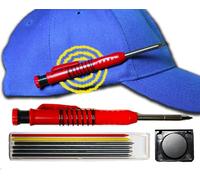 MAGNETACLIP Mechanical Carpenter Pencil, Six Refil Leads, Magnetic Clip For Hat, Pocket, Belt, STRONG Neodymium Magnet