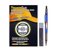 MagnetaClip - Strong Carpenter Pencil With Lead Refills, STRONG Magnetic Clip, Keeps Pencil Handy On Hat, Tool Belt, Pocket and More!