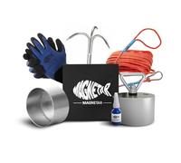 Magnetar - Fishing Magnet Set - Allround 1600kg Magnet - Complete Kit with Hook/Rope/Gloves/Protection Cover/Glue