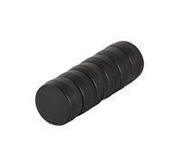 Magnetastico® | 6x strong neodymium magnets with protective coating | Black colour & size 12x6 mm | Strong coloured office magnets | Perfect mini magnet for fridge, whiteboard & glass magnetic board