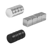 Magnetastico | Glass magnetic board magnets neodymium N52 | Strong magnet for magnetic boards | Set for glass magnetboards & magnetic walls | 12 x cube, disc & colored office magnets