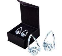 MagneTherapy Germanium Earrings, Advanced Magnetic Women, Lymphatics Drainages Earring, Exquisite Appearance, for Everyday Use (Silver)