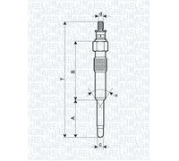MAGNETI MARELLI 062900007304 Glow Plug for CITRO?N,FIAT,NISSAN,PEUGEOT,ROVER,TOY