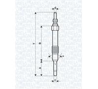 MAGNETI MARELLI 062900014304 Glow Plug for ALFA ROMEO,FIAT,LANCIA,OPEL,SAAB