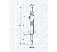 MAGNETI MARELLI 062900028304 Glow Plug for AUDI,FORD,GAZ,OPEL,RENAULT,SEAT,SKODA