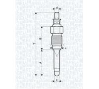 Magneti Marelli Metal Glow Plug 062900059304 for Renault Megane I Scenic XS7H6M090AA