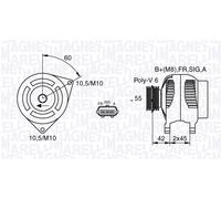 MAGNETI MARELLI 063377416010 Alternator for FORD,MAZDA,VOLVO