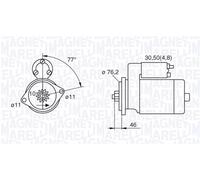 Starter motor Anticlockwise rotation Floating pinion 063521230160 for AUDI VW