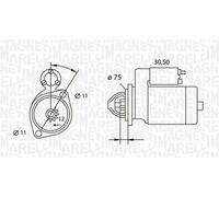 Starter New Magneti Marelli 1.9 2.2 JTS 1.4 KW 55183906