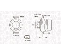 MAGNETI MARELLI 063731928010 Alternator for CITRO?N,FIAT,FORD,PEUGEOT