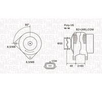 MAGNETI MARELLI 063731974010 Alternator for ,RENAULT