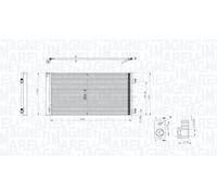 MAGNETI MARELLI 350203747000 Air conditioning condenser