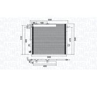 MAGNETI MARELLI 350203947000 Condenser, air conditioning for MERCEDES-BENZ