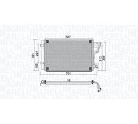 MAGNETI MARELLI 350203951000 Air conditioning condenser