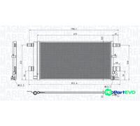 MAGNETI MARELLI AIR CONDITIONING CONDENSER 350203100100 FOR AUDI