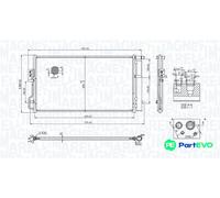 MAGNETI MARELLI AIR CONDITIONING CONDENSER 350203101100 FOR HYUNDAI KIA