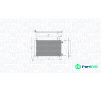MAGNETI MARELLI AIR CONDITIONING CONDENSER 350203105500 FOR CITROËN DS