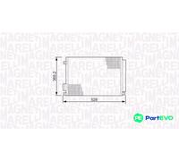 MAGNETI MARELLI AIR CONDITIONING CONDENSER 350203497000 FOR CHRYSLER FORD LANCIA