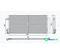 MAGNETI MARELLI AIR CONDITIONING CONDENSER 350203619000