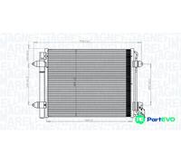MAGNETI MARELLI AIR CONDITIONING CONDENSER 350203833000 FOR VW