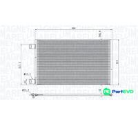 MAGNETI MARELLI AIR CONDITIONING CONDENSER 350203860000 FOR MERCEDES-BENZ