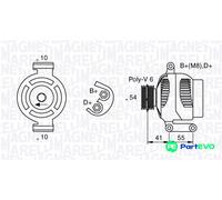 MAGNETI MARELLI ALTERNATOR 063377028010 FOR ALFA ROMEO FIAT