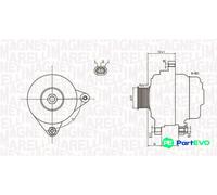 MAGNETI MARELLI ALTERNATOR 063731792010 FOR TOYOTA