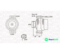MAGNETI MARELLI ALTERNATOR 063731811010 FOR AUDI SEAT SKODA VW