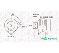 MAGNETI MARELLI ALTERNATOR 063731833010 FOR OPEL