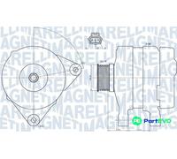 MAGNETI MARELLI ALTERNATOR 063731834010 FOR FORD MAZDA VOLVO