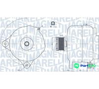 MAGNETI MARELLI ALTERNATOR 063731876010 FOR NISSAN RENAULT
