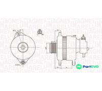 MAGNETI MARELLI ALTERNATOR 063731900010 FOR OPEL VAUXHALL