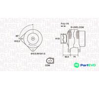MAGNETI MARELLI ALTERNATOR 063731905010 FOR BMW