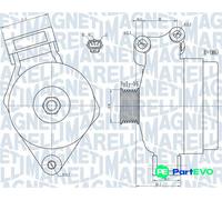 MAGNETI MARELLI ALTERNATOR 063731925010 FOR FORD