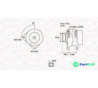 MAGNETI MARELLI ALTERNATOR 063731933010 FOR RENAULT DACIA