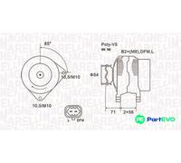 MAGNETI MARELLI ALTERNATOR 063731973010 FOR OPEL VAUXHALL