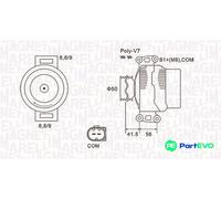 MAGNETI MARELLI ALTERNATOR 063732108010 FOR MERCEDES-BENZ