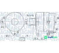 MAGNETI MARELLI ALTERNATOR 063732137010 FOR AUDI VW