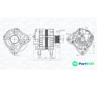 MAGNETI MARELLI ALTERNATOR 063736095010 FOR RENAULT