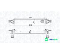MAGNETI MARELLI CHARGE AIR COOLER 351319204360