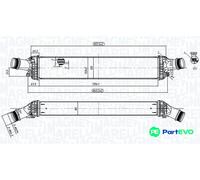 MAGNETI MARELLI CHARGE AIR COOLER 351319204430 FOR AUDI PORSCHE